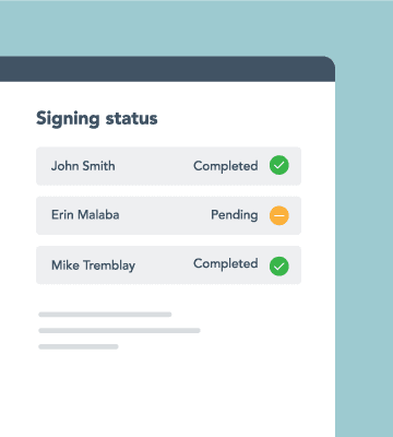 signing status